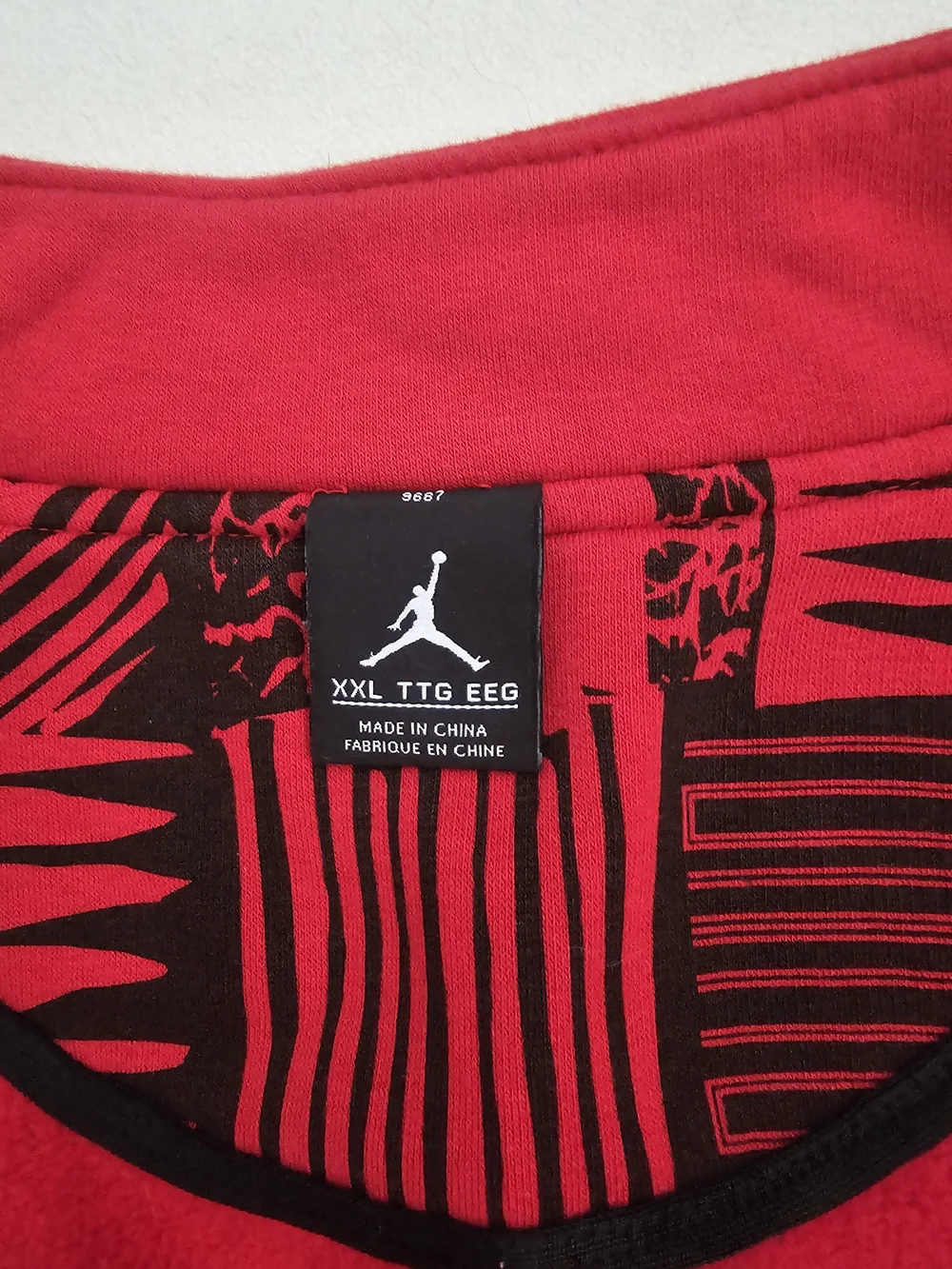 100% AUTHENTIC RARE Jordan Retro IV Fight Track Jacket Sweatshirt Red/Grey Sz2XL